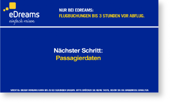 eDreams Passagierdaten